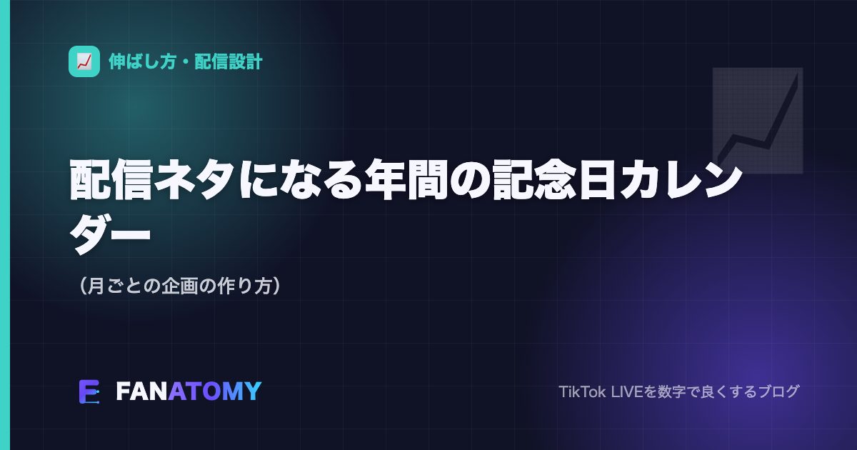 配信ネタになる年間の記念日カレンダー（月ごとの企画の作り方）